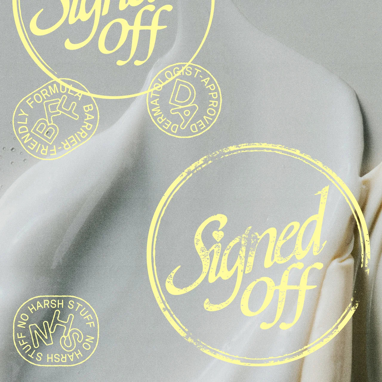Signed off stamp texture